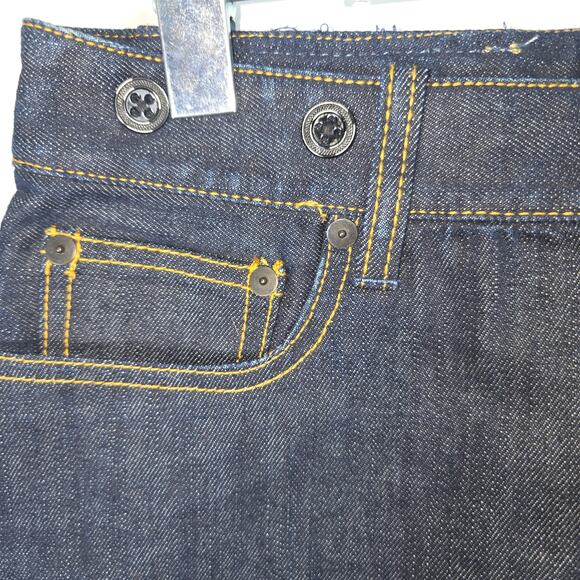 Rugby Ralph Lauren Y2K Denim Micro Mini Skirt Size 28 Dark Wash Vintage - Picture 5 of 10